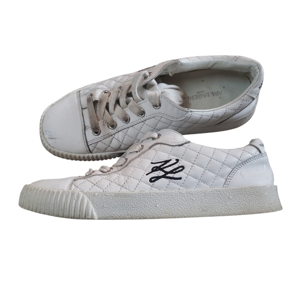 Karl Lagerfeld white sneakers size 7.5